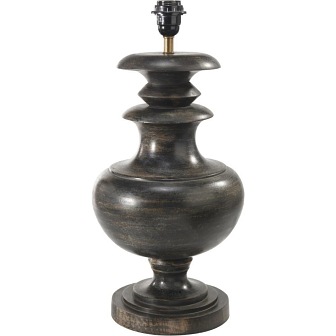 Drewniana lampa stołowa Ebba czarna (podstawa)